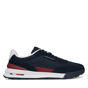 Sneakersy Tommy Hilfiger Retro Runner Nylon Mix FM0FM05523 Granatowy - Sneakersy męskie - miniaturka - grafika 1