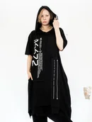 Bluzki damskie - Czarna tunika NO RULES - miniaturka - grafika 1