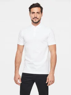 G-Star Raw Polo Dunda D11595-5864 Biały Regular Fit - Koszulki męskie - miniaturka - grafika 1