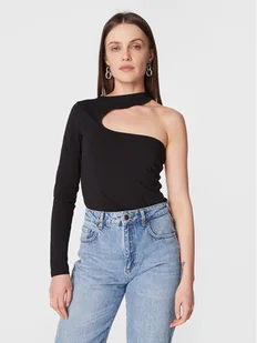 Sisley Bluzka 3VAMW1006 Czarny Slim Fit - Bluzki damskie - miniaturka - grafika 1