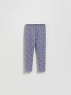 Spodnie i spodenki dla dziewczynek - Reserved - Wzorzyste legginsy - jasnoniebieski - miniaturka - grafika 1