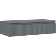 Szafki łazienkowe - Mexen Rivel szafka łazienkowa podumywalkowa 100 cm z blatem, 1 szuflada, ryflowana , grafit mat - 91A20-10023-1-BFC66 - miniaturka - grafika 1