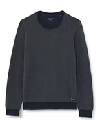 Swetry męskie - Teddy Smith Sweter męski, Total Navy, XL - miniaturka - grafika 1