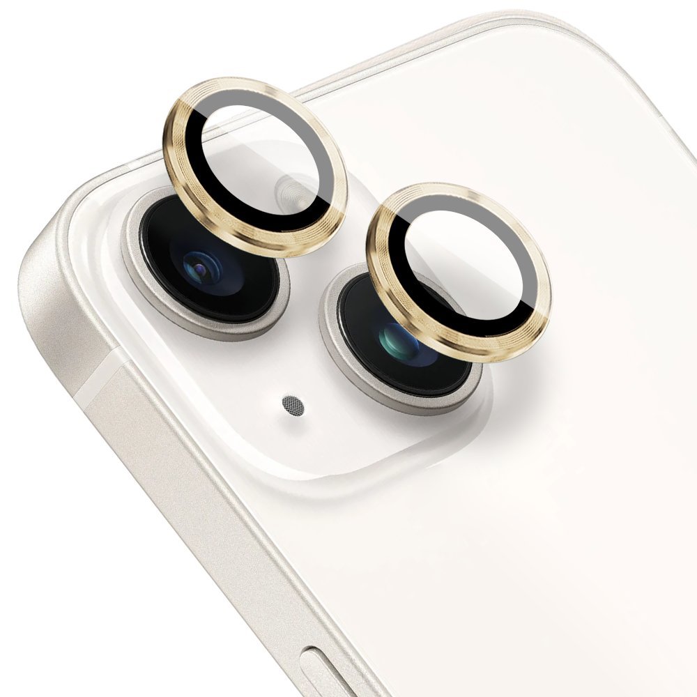 Osłona aparatu, szkło 9H do iPhone 13, 1 zestaw, złota