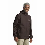 Kurtki i kamizelki sportowe męskie - Męska kurtka softshellowa Jack Wolfskin BORNBERG HOODY M peat - M - miniaturka - grafika 1