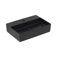 Umywalki - Villeroy & Boch Memento 2.0 Umywalka nablatowa 60x42 cm czarna Pure Black z powłoką CeramicPlus 4A0760R7 - miniaturka - grafika 1