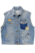 Kurtki damskie - WRANGLER RETRO VEST WOODSTOK BEZRĘKAWNIK DAMSKI - miniaturka - grafika 1