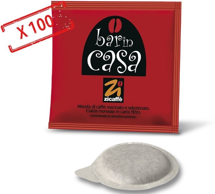 Kawa mielona Zicaffe Kawa Bar in Casa - saszetki ESE 100 sztuk