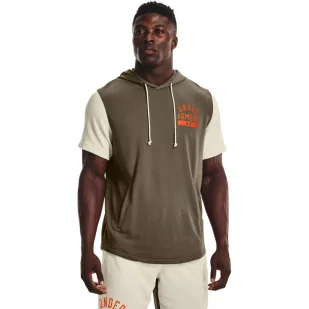 Koszulka męska Under Armour Rival Terry CB SS Hoodie - Koszulki sportowe męskie - miniaturka - grafika 1