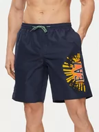 Kąpielówki męskie - EA7 Emporio Armani Szorty kąpielowe 902047 4R751 06935 Granatowy Regular Fit - miniaturka - grafika 1