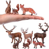 Figurki dla dzieci - figurki zwierzeta 6 sztuk realistyczne leśne edukacyjne zabawki - miniaturka - grafika 1