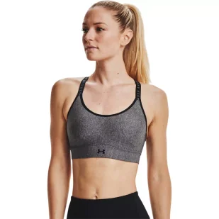 Biustonosz sportowy Under Armour Infinity Mid Heather Cover - Bielizna sportowa damska - miniaturka - grafika 1