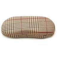 Akcesoria do okularów - Etui Futerał na okulary ET-104H kratka brązowy - miniaturka - grafika 1