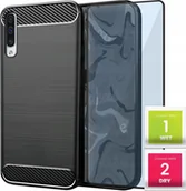 Etui i futerały do telefonów - Hello Case Etui Do Samsung Galaxy A50 / A30S / A50S Pancerne, Karbon, Czarne SZKŁO - miniaturka - grafika 1