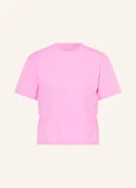 Koszulki sportowe damskie - Salomon T-Shirt Trackline pink - miniaturka - grafika 1