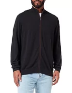 Kurtki męskie - bugatti Męska kurtka z dzianiny, ciemnoszary-280, L - miniaturka - grafika 1