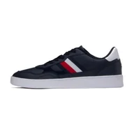 Buty sportowe męskie - Buty Tommy Hilfiger Court Cupsole Retro Lth Stripes M FM0FM04828 DW5 - miniaturka - grafika 1