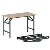 Stoły i stoliki do biura - B2B Partner Stół konferencyjny FAST READY z czarnym stelażem, 1100 x 500 x 750 mm, buk 499522 - miniaturka - grafika 1