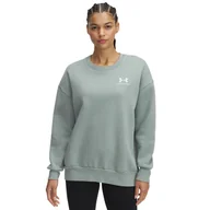 Bluzy damskie - Damska Bluza UNDER ARMOUR UA ICON FLEECE OS CREW 1379475-350 – Oliwkowy - miniaturka - grafika 1