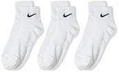 Skarpetki damskie - Nike Skarpety unisex U Nk Everyday Ltwt Ankle 3 pary biały Bia?y/(czarny) S - miniaturka - grafika 1