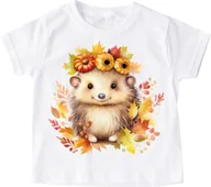 Koszulki dla dziewczynek - koszulka z jeżem dla dziecka jeż1 - miniaturka - grafika 1