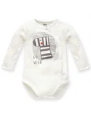 Body dla niemowląt - Pinokio Body niemowlęce bawełniane rozpinane długi rękaw żyrafa Wild animals 50-68, Rozmiar: 50 - miniaturka - grafika 1