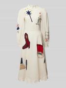 Sukienki - Sukienka midi z wyhaftowanym motywem model ‘Katara’ - miniaturka - grafika 1