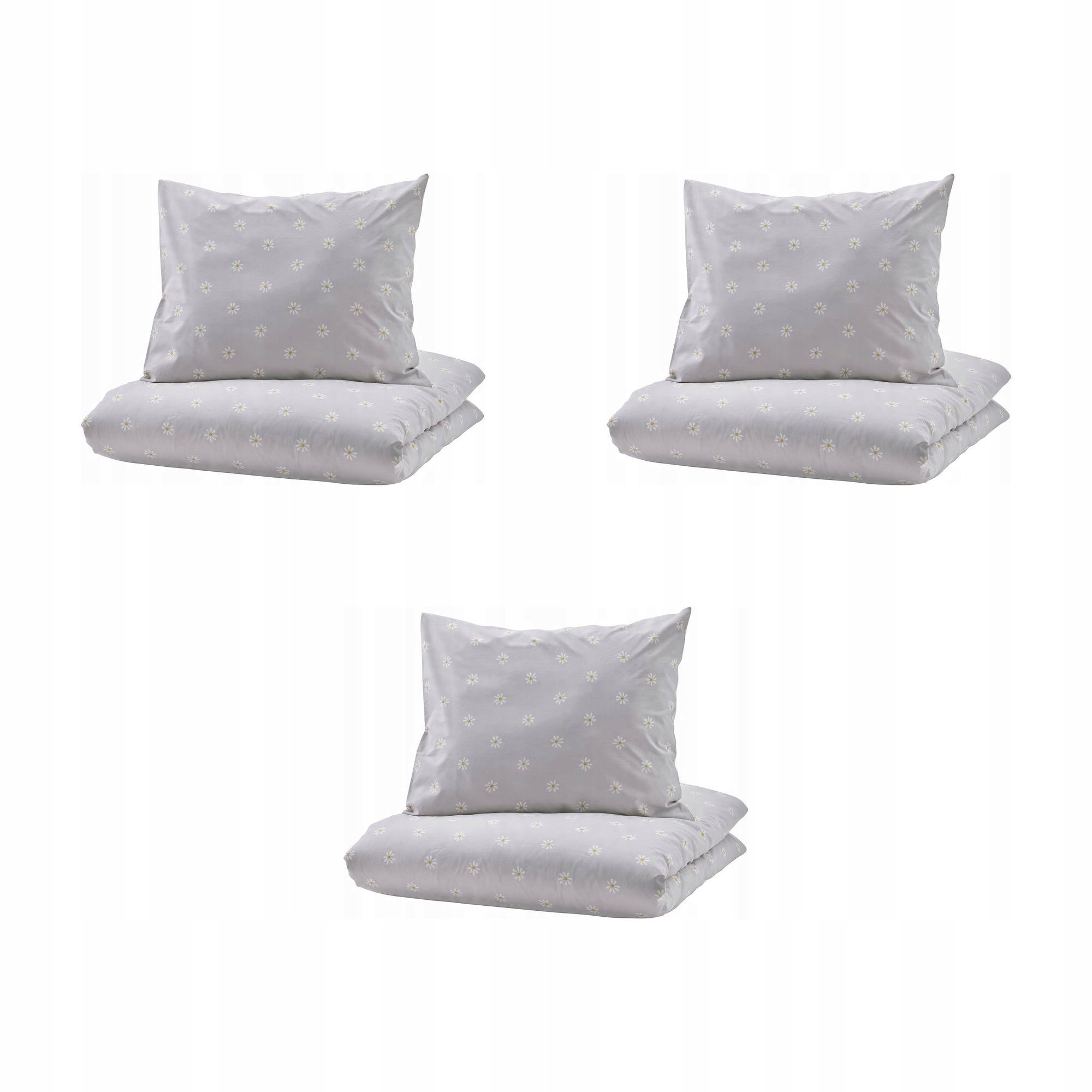 3 szt. Poszwa na kołdrę i poszewka kwiatowa 150x200 Nattslanda