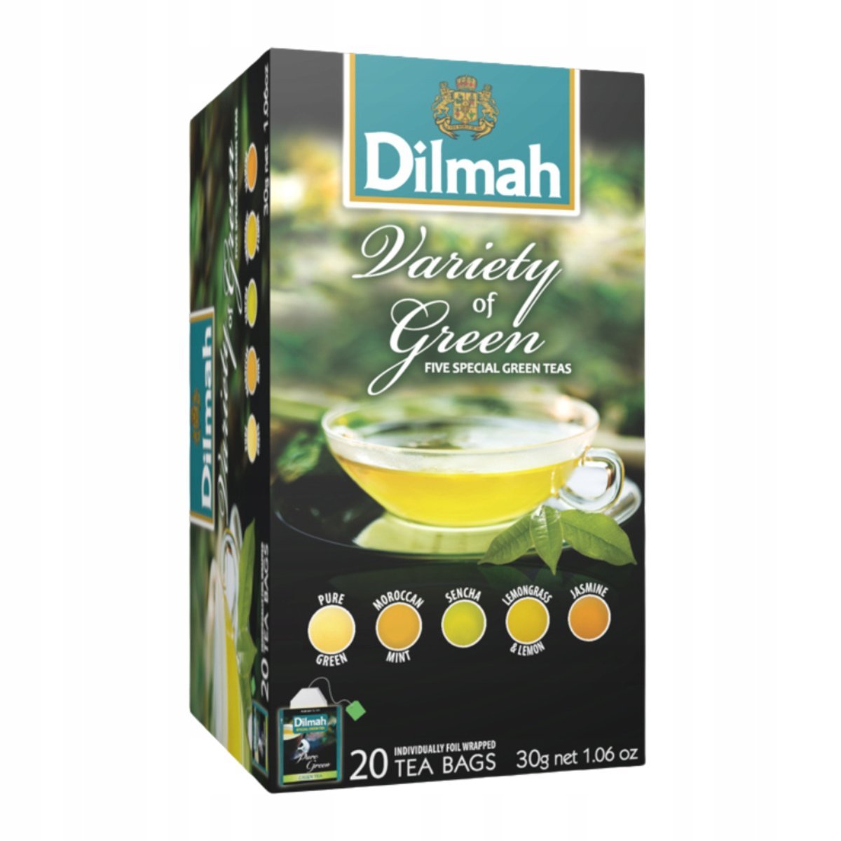 Dilmah Herbata zielona Variety of Green 20 kopert Zestaw Herbat Zielonych