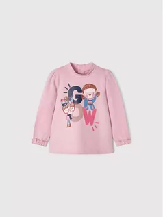 Bluzy dla chłopców - Mayoral Bluzka 2091 Różowy Regular Fit - grafika 1