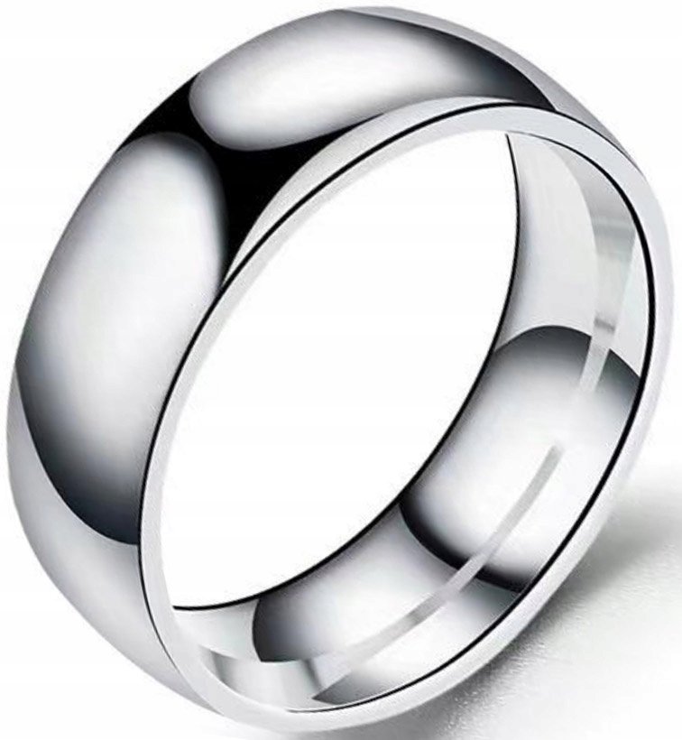 Srebrna Obrączka Pierścionek Stal Szlachetna