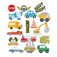 Zabawki kreatywne - Tatuaże zmywalne Auta 17szt. - miniaturka - grafika 1