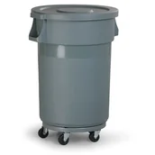 Kosze na śmieci - B2B Partner Mobilny pojemnik przemysłowy na śmieci, z pokrywą, 168 l - miniaturka - grafika 1