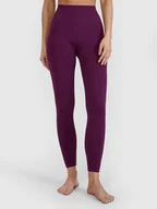 Spodnie sportowe damskie - 4F Legginsy funkcyjne w kolorze fioletowym - miniaturka - grafika 1
