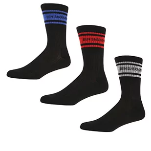 Ben Sherman Męskie skarpety sportowe Ben Sherma, Czarny/czerwony/szarymarl/niebieski, rozmiar uniwersalny - Skarpetki męskie - miniaturka - grafika 1