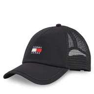 Czapki męskie - Czapka z daszkiem Tommy Jeans Tjm Heritage Trucker Cap AM0AM13287 Czarny - miniaturka - grafika 1