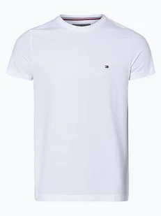 Tommy Hilfiger T-shirt męski Mężczyźni Dżersej biały jednolity, S - Koszulki męskie - miniaturka - grafika 1