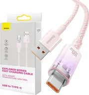 Kable USB - Kabel USB Baseus USB-A - USB-C 1 m Różowy (CATS010504) - miniaturka - grafika 1