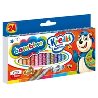Szkolne artykuły papiernicze - Bambino Kredki Świecowe Szkolne Przedszkolne 24 Kolory - miniaturka - grafika 1
