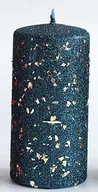 Świece - Świeca GLAMOUR NEW Walec mały 7xh10cm parafinowa granatowa - miniaturka - grafika 1
