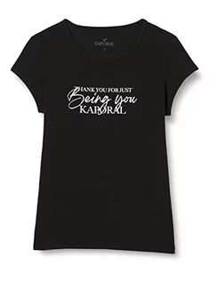 Koszulki dla dziewczynek - KAPORAL Fasic koszulka dziewczęca (1 opakowanie), Czarny, 8 lat - grafika 1