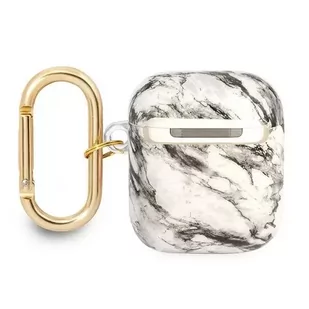 Guess GUA2HCHMAG AirPods cover szary/grey Marble Strap Collection - Akcesoria do słuchawek - miniaturka - grafika 2