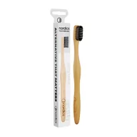 Szczoteczki do zębów - Nordics Bamboo Toothbrush bambusowa szczoteczka do zębów Charcoal - miniaturka - grafika 1