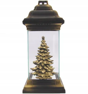 Znicz Choinka Kapliczka Boże Narodzenie Złoty - Lampiony i znicze - miniaturka - grafika 1