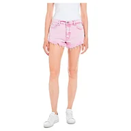 Spodenki damskie - Replay Damskie szorty dżinsowe WB425, 305 Light PINK, 29, 305 jasnoróżowy, 29W - miniaturka - grafika 1