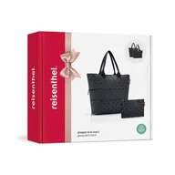 Torebki damskie - Zestaw prezentowy Torba SHOPPER E1 glossy dots black i kosmetyczkaReisenthel - miniaturka - grafika 1