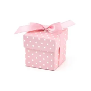 Hochzeit & Liebe 10 sztuki składanych pudełek wesele chrzest prezent dla gości na prezent Karton komunia Rosa PUDP5/R - Pamiątka Pierwszej Komunii Świętej - miniaturka - grafika 5
