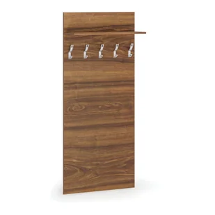 Garderoba z wieszakami PRIMO, 5 haczyków, półka, orzech - Meble do przedpokoju - miniaturka - grafika 1