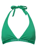 Stroje kąpielowe - Tommy Hilfiger Damski stanik bikini - usztywniany Kobiety zielony wypukły wzór tkaniny, M - miniaturka - grafika 1