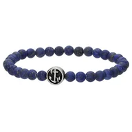 Bransolety męskie - Bransoletka Męska z niebieskim lapisem lazuli. - miniaturka - grafika 1